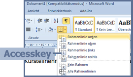 Abbildung eines aausgeklappten Menüs Abbildung eines ausgeklappten Menüs